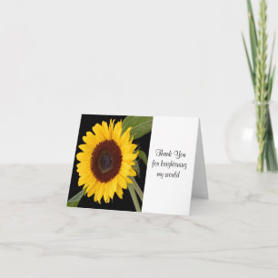 Danke für die Sonnenblumen-Grußkarte - Danke im In
