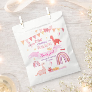 Danke für die Teilnahme an der rosa Baby-Dinosauri Geschenktütchen