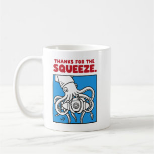 "Danke für die Umarmung Lustiger Tintenfisch Tiefs Kaffeetasse