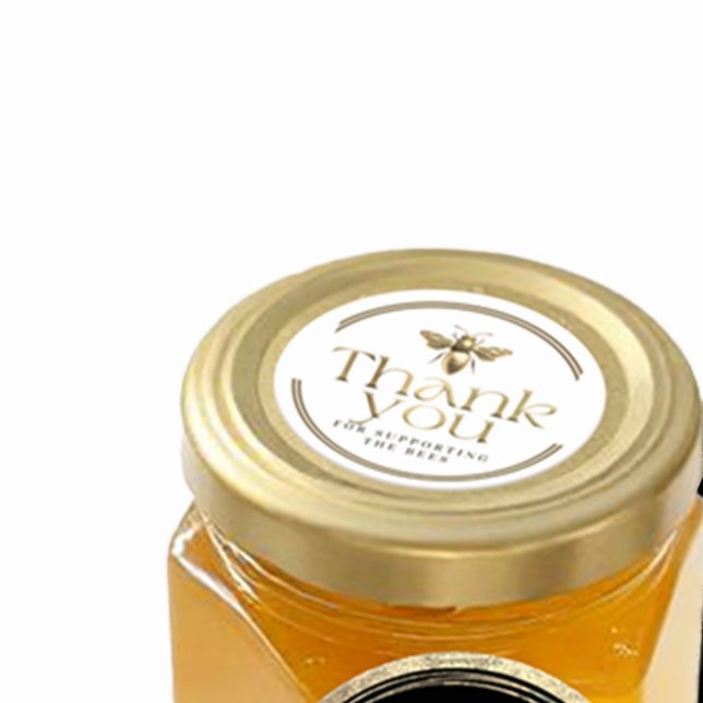 Danke für die Unterstützung der Bienengoldkönigin Runder Aufkleber (Von Creator hochgeladen)