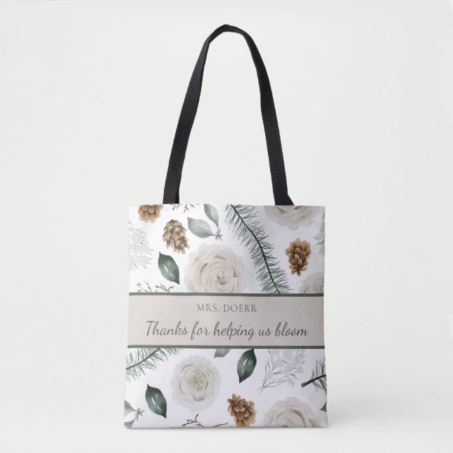 Danke für die Unterstützung der Bloom-Lehrer-Tasch Tasche (Vorderseite)