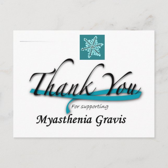 Danke für die Unterstützung von Myasthenia Gravis Postkarte (Vorderseite)