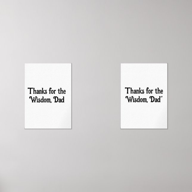 Danke für die Weisheit, den Vater - Gerahmte Wall  Bilderwand Sets (Vorderseite)
