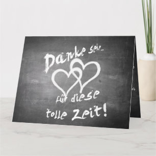 Danke für diese tolle Zeit auf einer Kreidetafel Karte