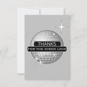 DANKE für Disco Liebes Ball Retro Geburtstag