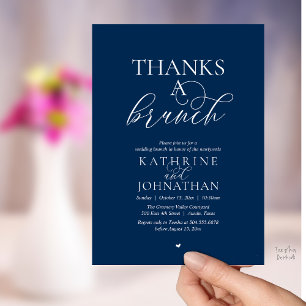 Danke für ein Brunch, Moderne stilvolle Hochzeit Einladung