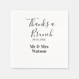 Danke für ein Brunch nach der Hochzeit Name Datum Serviette