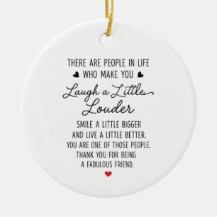Danke für eine großartige Freundschaft Keramik Ornament