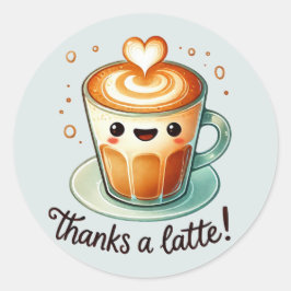 Danke für einen Latte Pub Runder Aufkleber