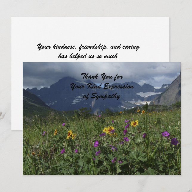 Danke für Ihr Beileid, die Wildblumen in den Berge (Vorne/Hinten)