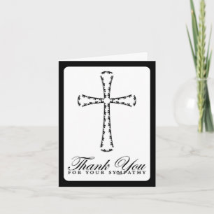 danke für Ihr Beileid (elegantes Kreuz)