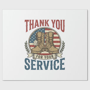 Danke für Ihr Dienst Militärstiefel-Shirt De Geschenkpapier