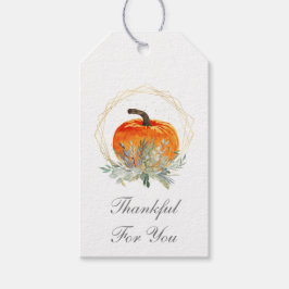 Danke für Ihr Elegant Pumpkin Geschenkanhänger