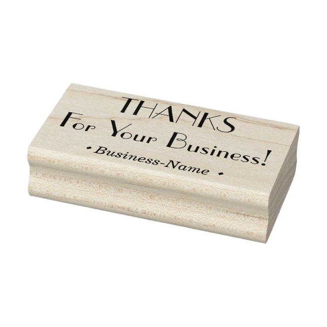 "DANKE für Ihr Geschäft!" und Individuelle Name Br Gummistempel (Stempel)