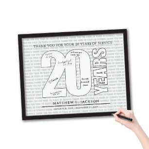 Danke für Ihre 20 Dienstjahre Poster