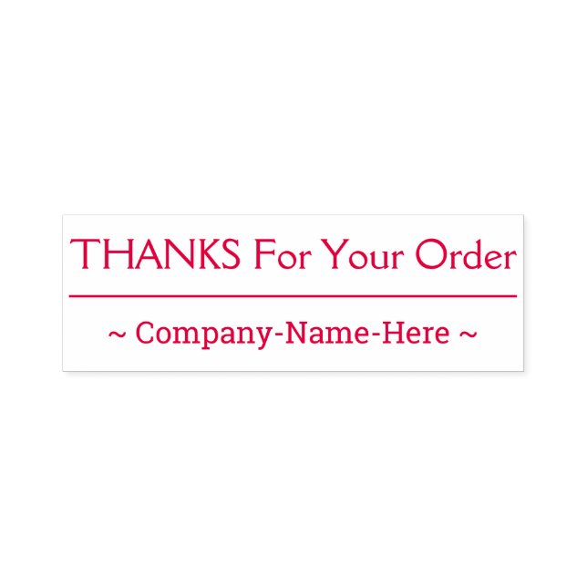 "DANKE für Ihre Bestellung" und Individuelle Name- Permastempel (Design)