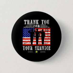 Danke für Ihre Dienste Patriotisch - Veteranen D Button