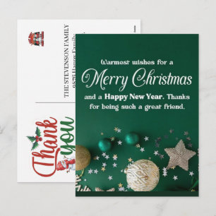 Danke für Ihre Geschäftschristmas-Karten Feiertagspostkarte