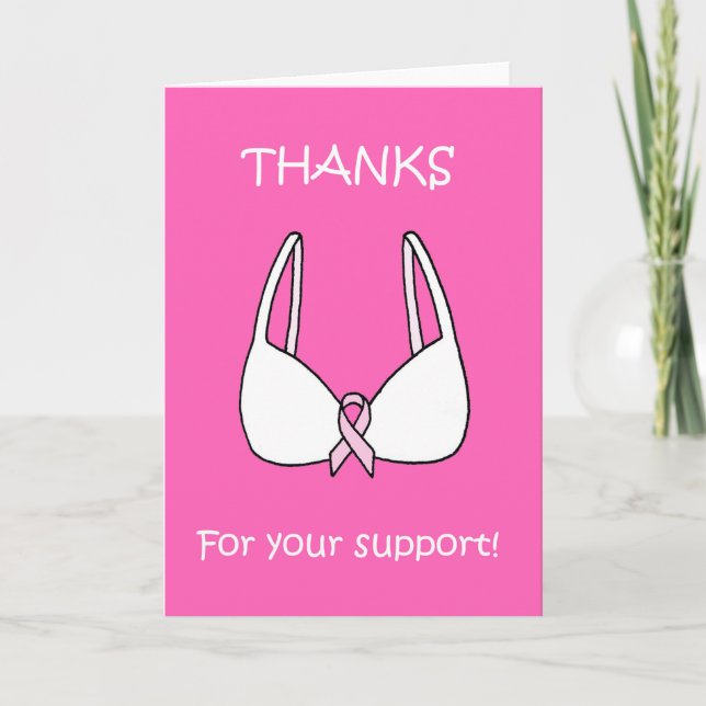 Danke für Ihre Unterstützung Rosa Ribbon Bra (Vorderseite)