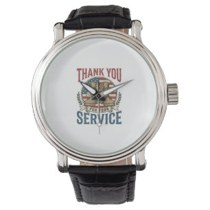 Danke für Ihren Dienst Militärstiefel-Shirt De Armbanduhr