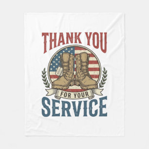 Danke für Ihren Dienst Militärstiefel-Shirt De Fleecedecke