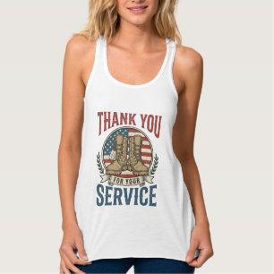 Danke für Ihren Dienst Militärstiefel-Shirt De Tank Top