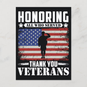 Danke für Ihren Dienst: Veterans Day 2025 Feiertagspostkarte