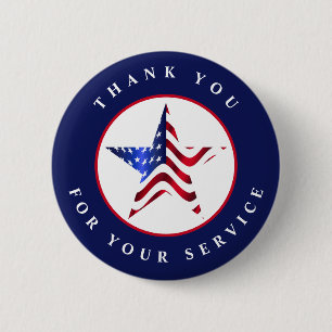 Danke für Ihren patriotischen Dienst Button