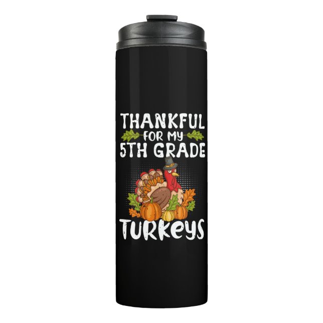 Danke für meine 5. Klasse Trukeys Thermosbecher (Vorderseite)