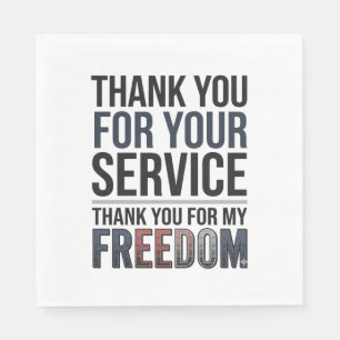 Danke für meine Freiheit Patriotisches Veteran-Shi Serviette