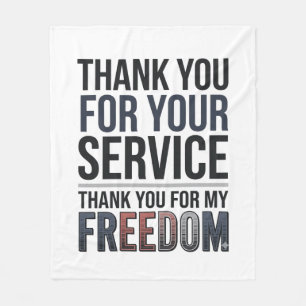 Danke für meine Freiheit Patriotisches Veteranen-S Fleecedecke