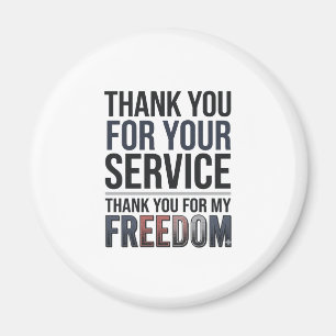 Danke für meine Freiheit Patriotisches Veteranen-S Magnet
