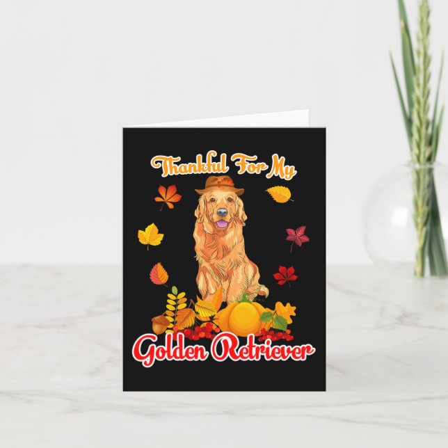 Danke für meine goldene Retriever Erntedank Pump Karte (Vorderseite)