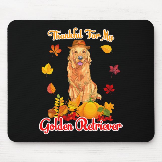 Danke für meine goldene Retriever Erntedank Pump Mousepad (Vorne)