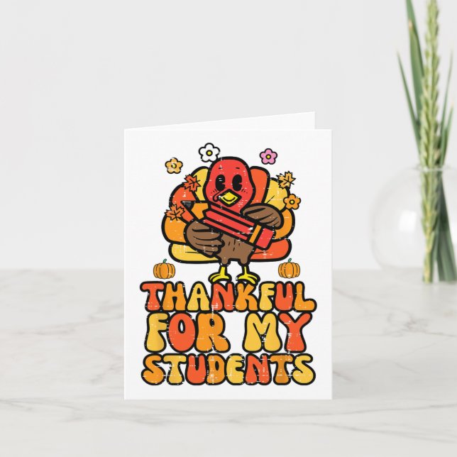 Danke für meinen Schüler Erntedank Fall Teacher Karte (Vorderseite)