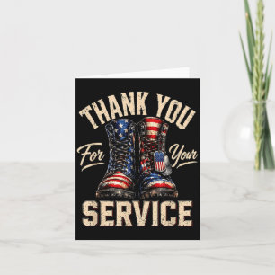 Danke für patriotische Militärstiefel im Dienst Karte