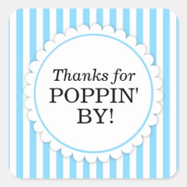 Danke für Poppin' By Square Aufkleber - Streifen