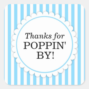 Danke für Poppin' By Square Aufkleber - Streifen