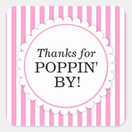 Danke für Poppin' By Square Aufkleber - Streifen