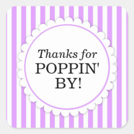 Danke für Poppin' By Square Aufkleber - Streifen