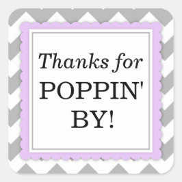 Danke für Poppin' By Square Aufkleber - Zickzack