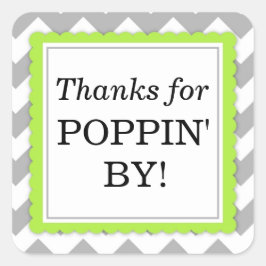 Danke für Poppin' By Square Aufkleber - Zickzack