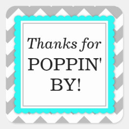Danke für Poppin' By Square Aufkleber - Zickzack