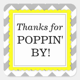 Danke für Poppin' By Square Aufkleber - Zickzack