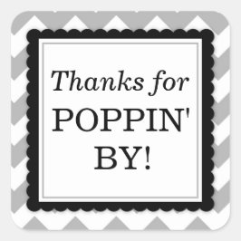 Danke für Poppin' By Square Aufkleber - Zickzack