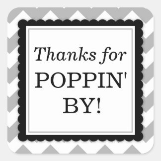 Danke für Poppin' By Square Aufkleber - Zickzack