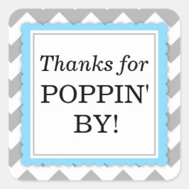 Danke für Poppin' By Square Aufkleber - Zickzack