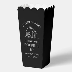 Danke für Popping By Housewärming Party Popcorn Geschenkschachtel