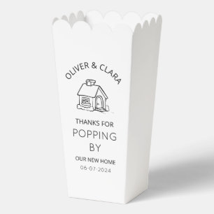 Danke für Popping By Housewärming Party Popcorn Geschenkschachtel