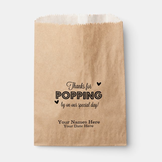 Danke für Popping, Sweet Danke, Gastgeschenke Hoch Geschenktütchen (Vorderseite)